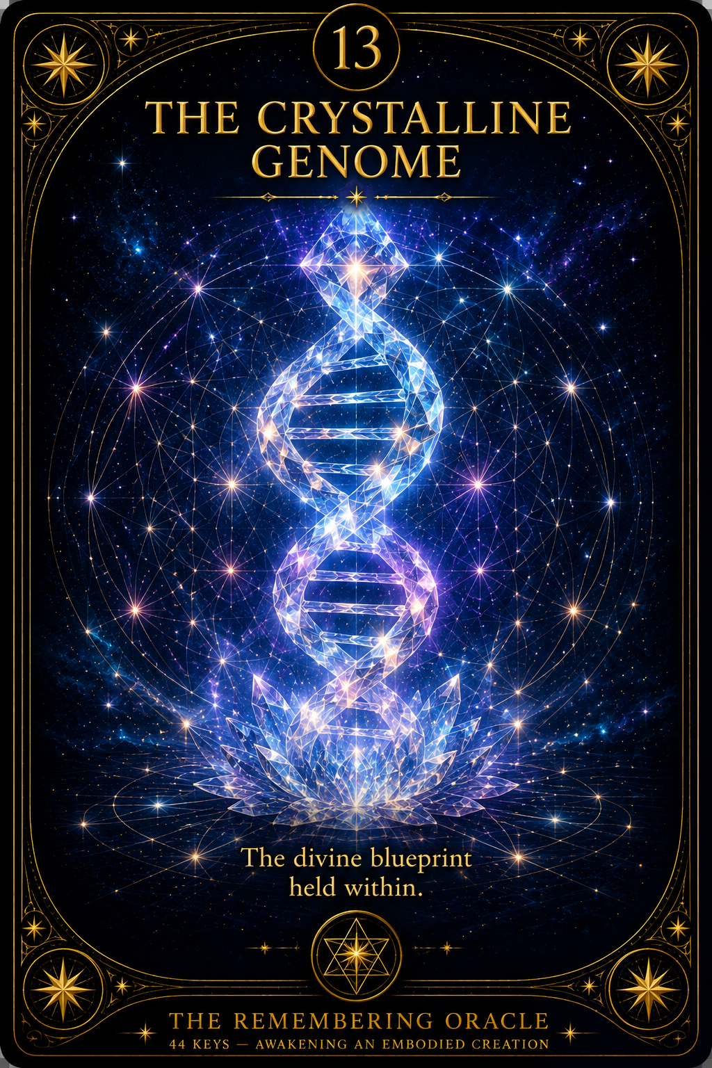 Card 13: THE CRYSTALLINE GENOME